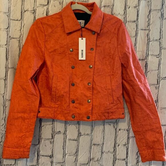 BB Dakota Teagan Orange Motor Jacket NWT - Picture 2 of 11
